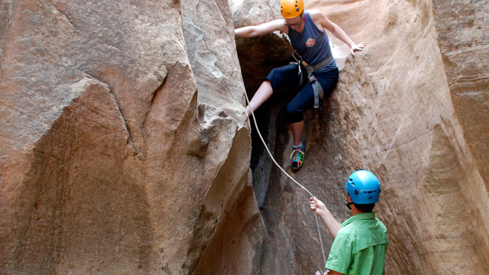 rappelling and slot canyons